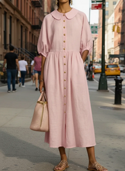 FLASH SALE - Peter Pan Collar Midi Dress | Tracked Shipping