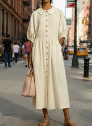 FLASH SALE - Peter Pan Collar Midi Dress | Tracked Shipping