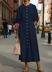 FLASH SALE - Peter Pan Collar Midi Dress | Tracked Shipping