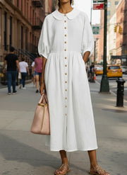FLASH SALE - Peter Pan Collar Midi Dress | Tracked Shipping