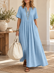 FLASH SALE - Pleated Front Maxi Dress | Tracked Shipping