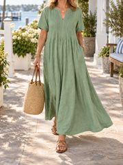 FLASH SALE - Pleated Front Maxi Dress | Tracked Shipping
