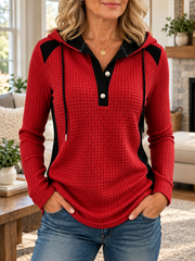 FLASH SALE - Waffle Hooded Pullover | Tracked Shipping