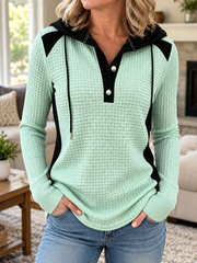 FLASH SALE - Waffle Hooded Pullover | Tracked Shipping