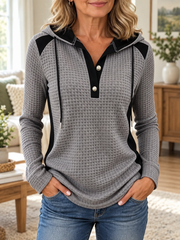FLASH SALE - Waffle Hooded Pullover | Tracked Shipping