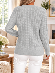 FLASH SALE - Effortless Cable-Knit Everyday Sweater | Tracked Shipping