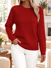 FLASH SALE - Effortless Cable-Knit Everyday Sweater | Tracked Shipping