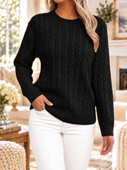 FLASH SALE - Effortless Cable-Knit Everyday Sweater | Tracked Shipping