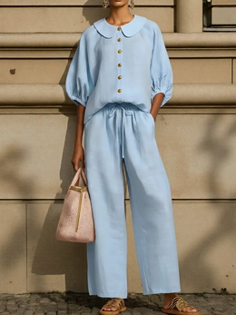Peter Pan Collar 2-Piece Set | Tracked Shipping