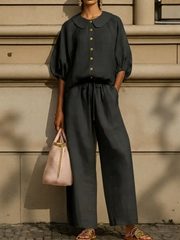 Peter Pan Collar 2-Piece Set | Tracked Shipping