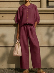Peter Pan Collar 2-Piece Set | Tracked Shipping
