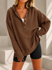 Soft-Touch Ribbed Everyday Hoodie | Tracked Shipping