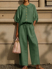 Peter Pan Collar 2-Piece Set | Tracked Shipping