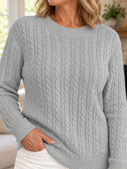FLASH SALE - Effortless Cable-Knit Everyday Sweater | Tracked Shipping
