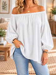 FLASH SALE - Effortless Off-Shoulder Comfort Top | Tracked Shipping