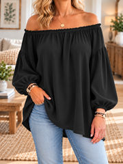 FLASH SALE - Effortless Off-Shoulder Comfort Top | Tracked Shipping