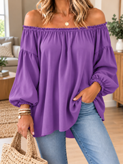FLASH SALE - Effortless Off-Shoulder Comfort Top | Tracked Shipping