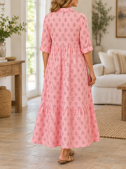 FLASH SALE - Effortless Leaf-Print Maxi Dress | Tracked Shipping