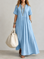 FLASH SALE - Pleated Front Maxi Dress | Tracked Shipping