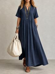 FLASH SALE - Pleated Front Maxi Dress | Tracked Shipping